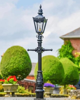 Aesthetic Victorian Lamppost paint by number