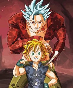 Ban And Meliodas Anime Art paint by number