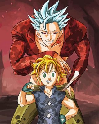 Ban And Meliodas Anime Art paint by number