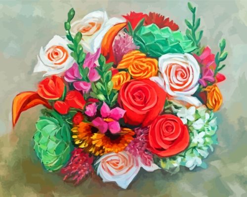 Beautiful Wedding Flowers Art paint by number