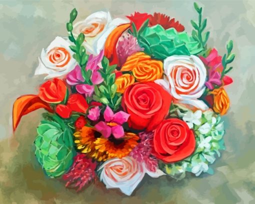 Beautiful Wedding Flowers Art paint by number