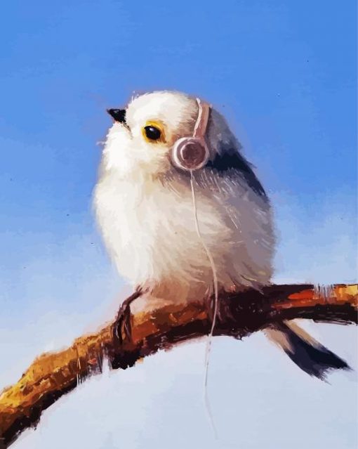 Bird Listening To Music Lucia Hefferna paint by number