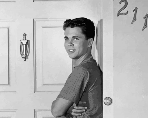 Black And White Tony Dow paint by number