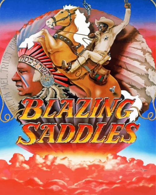 Blazing Saddles Movie Poster paint by number