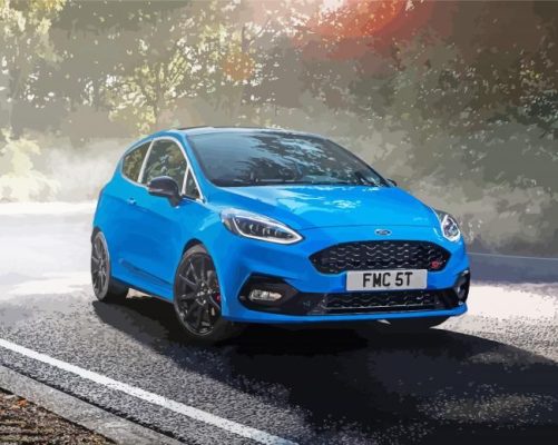 Blue Fiesta ST Car paint by number