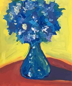 Blue Violet Flowers Vase paint by number