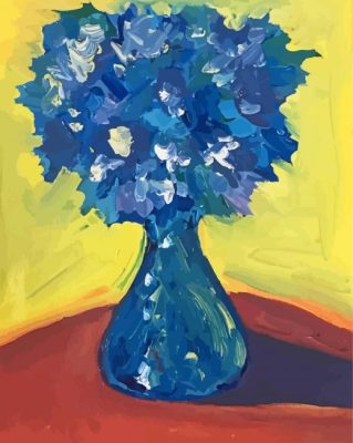 Blue Violet Flowers Vase paint by number