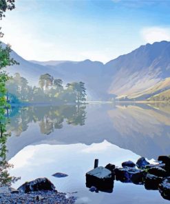 Buttermere Lake paint by number