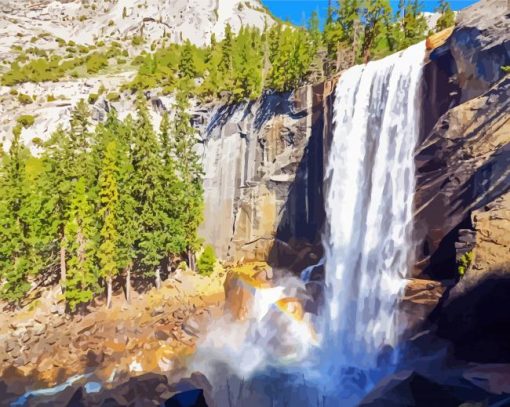 California Waterfalls Vernal Paint by number