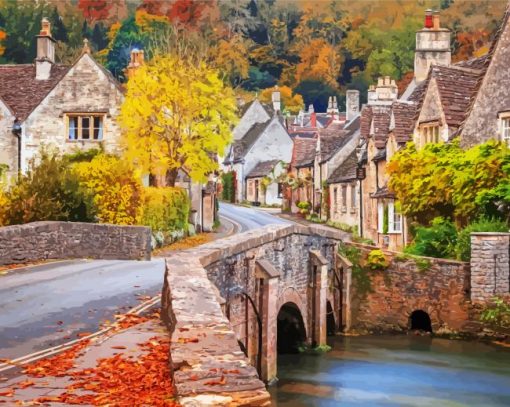 Castle Combe Bourton On The Water paint by number