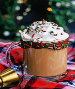 Christmas Coffee Drink paint by number