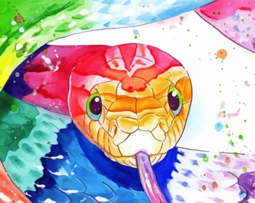 Colorful Corn Snake Paint by number