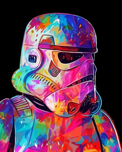 Colorful Star Wars paint by number