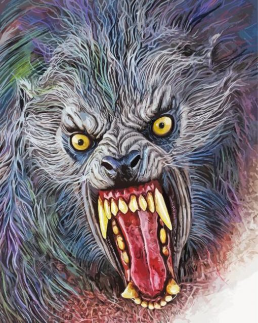 Cool American Werewolf paint by number