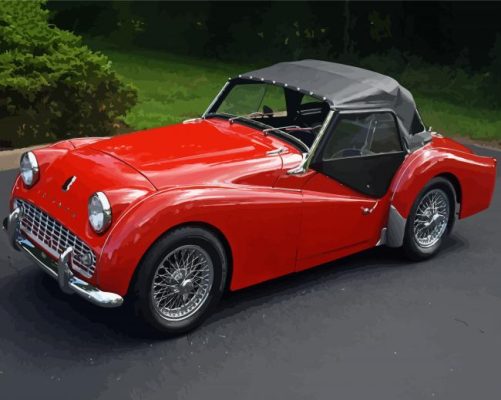 Cool Triumph TR3A Paint by number