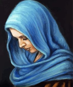Cool Veiled Woman paint by number