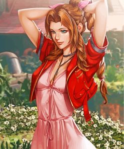 Cute Aerith Gainsborough paint by number