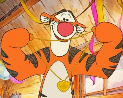 Cute Tigger Character Paint by number