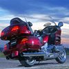 Dark Red Honda Gold Wing Motorcycle paint by number
