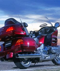 Dark Red Honda Gold Wing Motorcycle paint by number