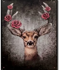 Deer With Roses On Head paint by number