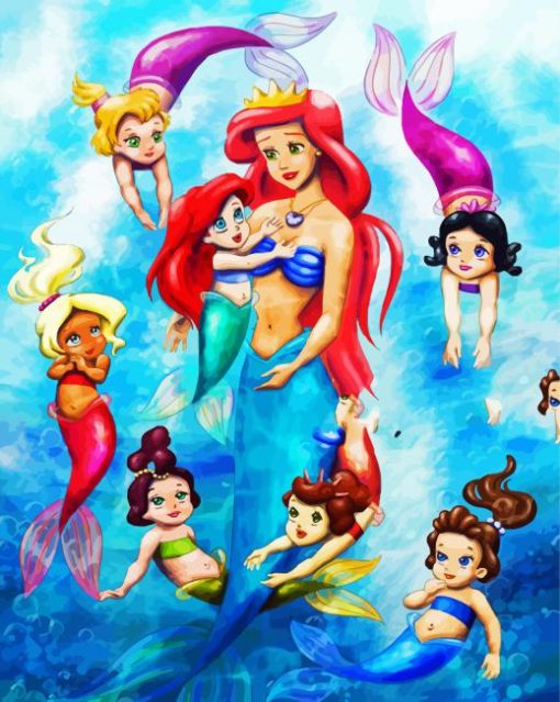 Disney Ariels Sisters paint by number