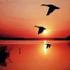 Ducks In Flight Silhouette paint by number
