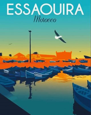 Essaouira Morocco Poster paint by number