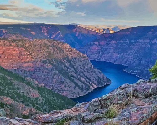 Flaming Gorge Reservoir paint by number