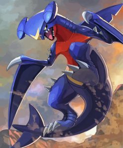 Garchomp Pokemon paint by number