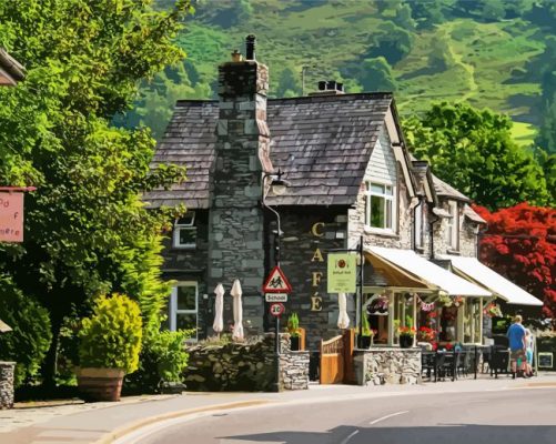 Grasmere Village Street paint by number