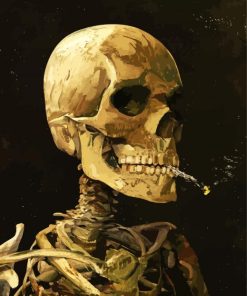 Head Of Skeleton Van Gogh paint by number