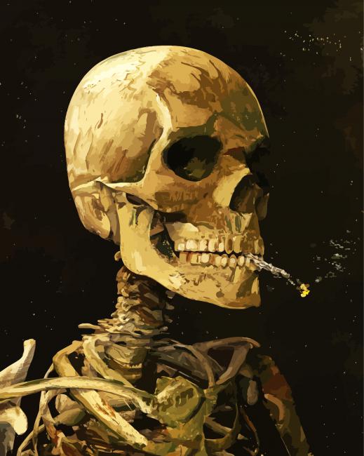 Head Of Skeleton Van Gogh paint by number