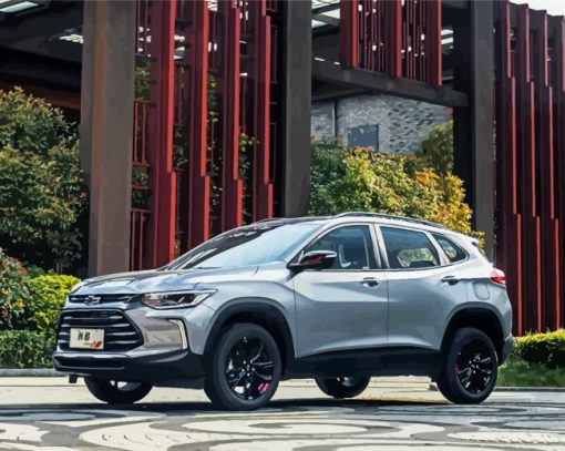 Luxury Grey Chevrolet Tracker paint by number