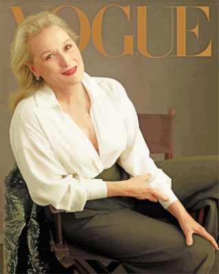 Meryl Streep Vogue Cover Paint by number