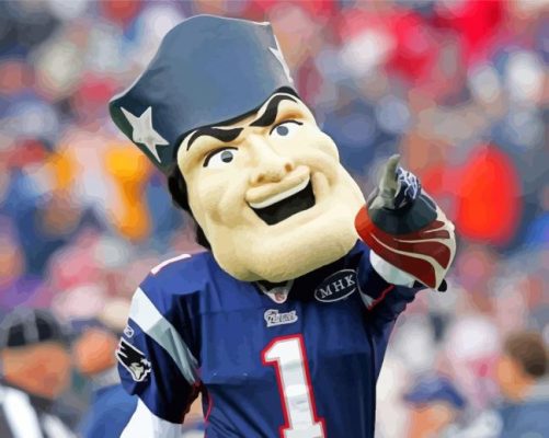 Pat Patriot New England Mascot paint by number