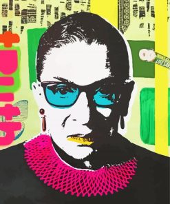 Ruth Bader Pop Art paint by number