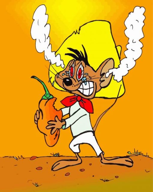 Speedy Gonzales Chilli Pepper paint by number