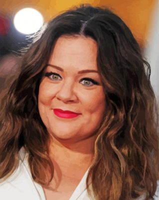 The Actress Melissa McCarthy paint by number