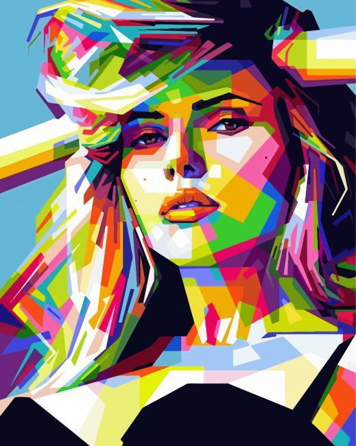 The Beautiful Scarlett Johansson Pop Art paint by number
