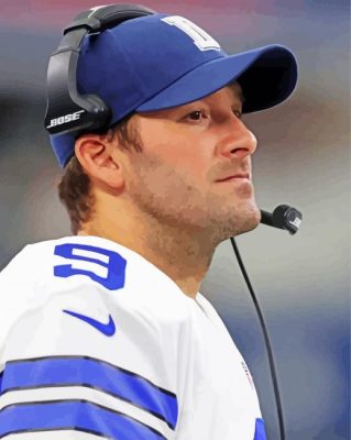 Tony Romo American Football Player paint by number