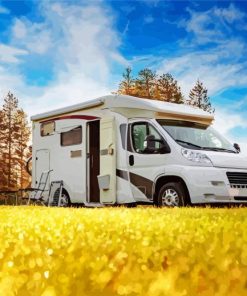 White Motorhomes paint by number