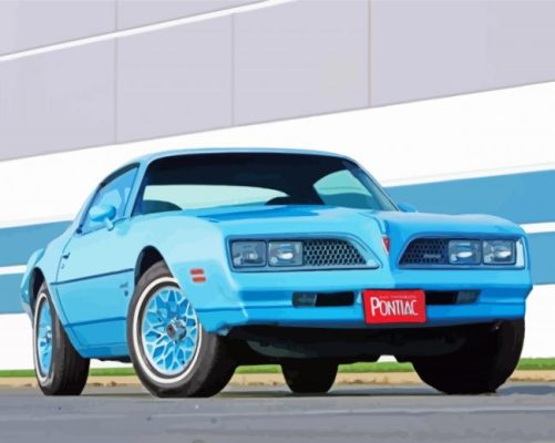 1979 Blue Pontiac Firebird Car paint by number