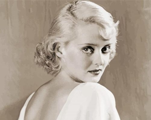 Actress Bette Davis paint by number