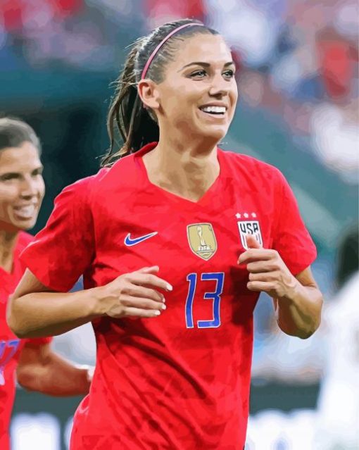 Alex Morgan Woman Soccer Player paint by number