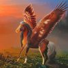 Alone Horse With Wings Paint by number