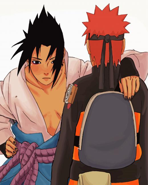 Anime Naruto VS Sasuke Evil paint by number