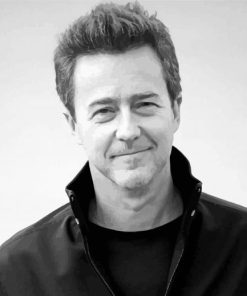 Black And White Edward Norton paint by number