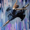 Ballerina Girl In Black Dress Paint by number