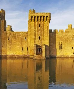 Bodiam Spine Defense Castle paint by number
